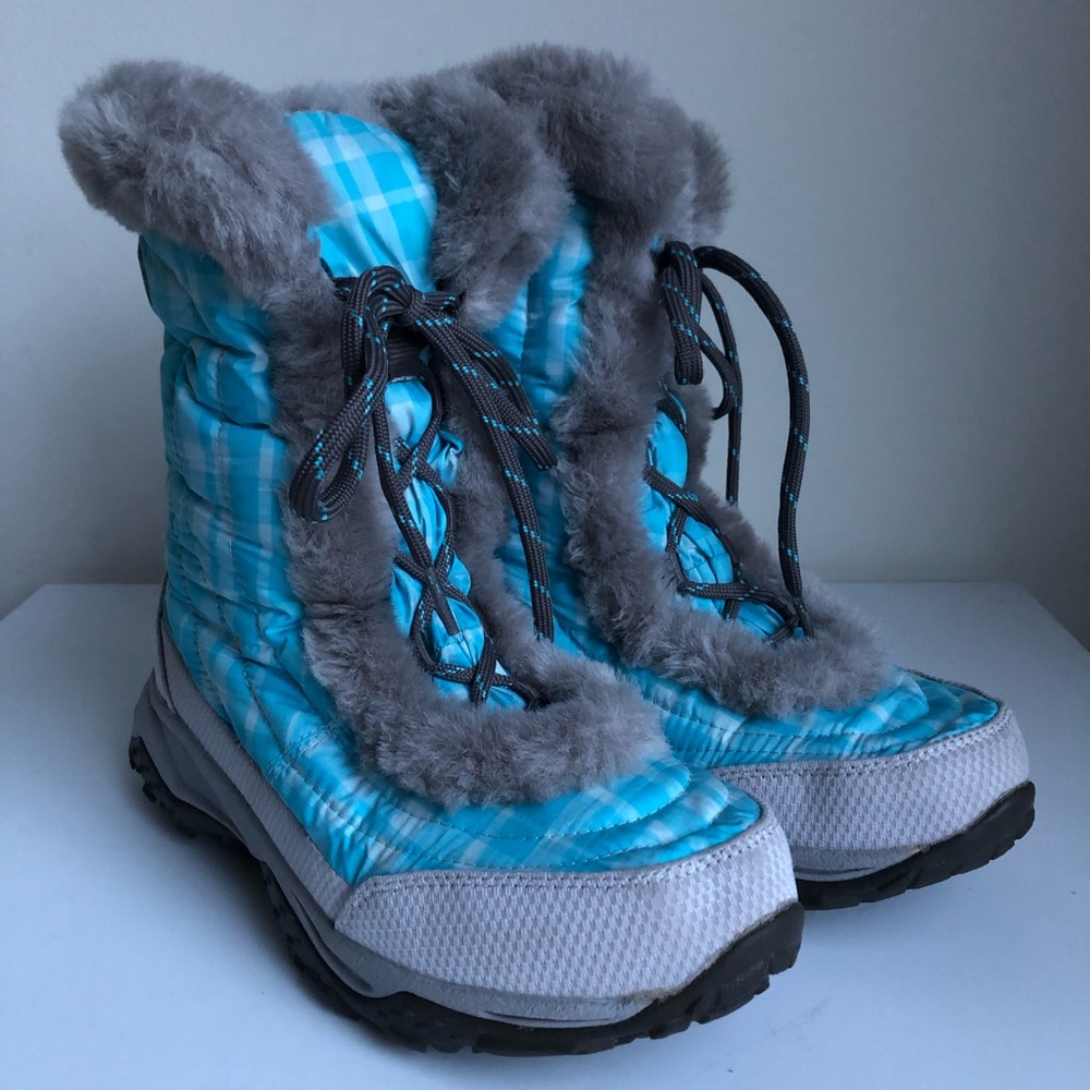Like New 5 THE NORTH FACE Kids Winter Boots Snow Boots Pull On Lace Up